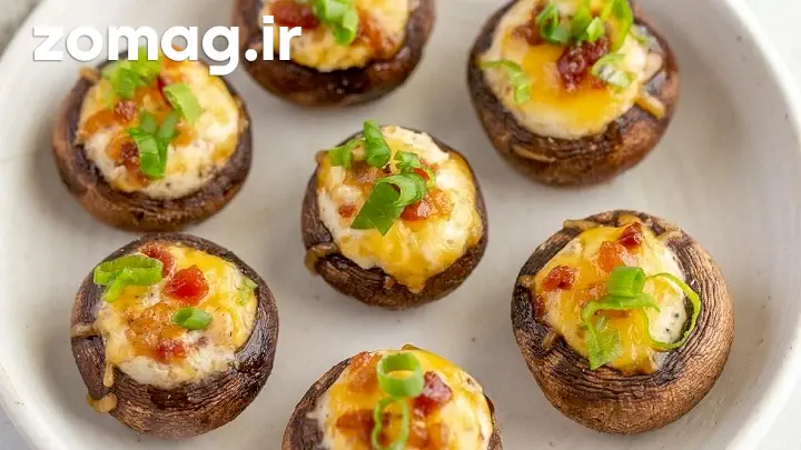 قارچ شکم پر با گوشت